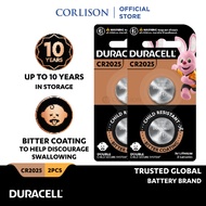 [Bundle of 2] Duracell Specialty CR2025 Lithium Coin Battery 3V, pack of 2