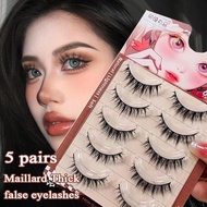 5 Pairs False Eyelashes Makeup Comic One-piece Style Curly Cosmetics Extension Natural Dense Eyelashes