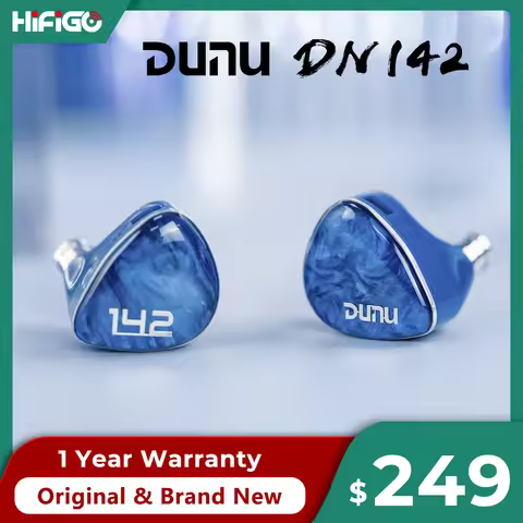 DUNU DN142 1DD + 4BA + 2 Planar Tribrid Drivers In-ear Earphone with 3.5+4.4mm Q-Lock Mini Interchan