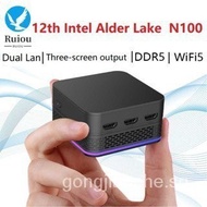 【In stock】T9 Plus Mini PC Intel Alder Lake N100 LPDDR5 4800MHz M.2 NVMe Windows 11 Computer Dual LAN Three HDMI Desktop UFTS