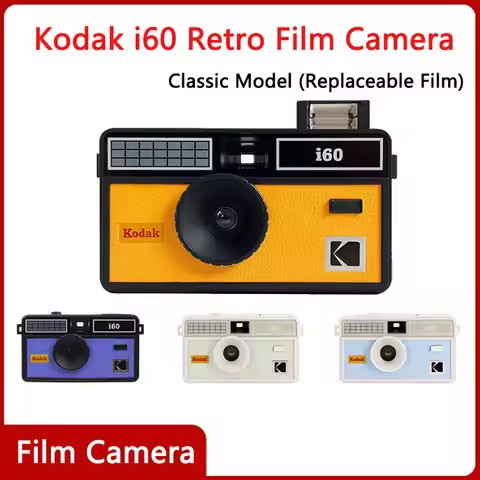 Kodak i60 Retro Film Camera 135 Film Camera Strap With Flash Idiot Machine Non-Disposable Camera Wit