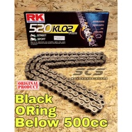 RK Black Chain 520 O-Ring /  520 Oring / Rantai Hitam RK O-RING 520KLO2 - 120L 100% Original Z250 MT25 Ninja 250 Dominar