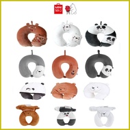 ☌ ✙ § Miniso We Bare Bears U shaped Neck Pillow Travel Pillow Grizzly Panda Ice Bear