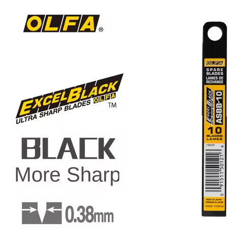 10 pieces of Japanese original OLFA blades ASBB-10 multi-purpose small stainless steel blade 0.38mm 