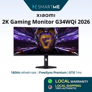 Xiaomi Curved Gaming Monitor G34WQi 2026 - 180Hz High Refresh rate | 1ms GTG Rapid Response (Global)