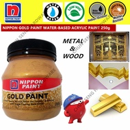 NIPPON ( Gold Paint ) Acrylic Paint Water Based Interior & Exterior Nicora Royal Gold Paint nippon