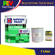 Nippon Paint EA7 Finish Floor paint (Self Packed) Cat Epoxy Cat Lantai 1L - 1 Liter