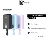 Pineng PN-896PD 22.5W 20000mAh Powerbank Built-in Cable Fast Charging PN896