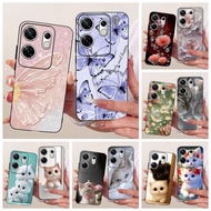 For Infinix Zero 30 4G 5G Case Fashion Flowers Butterfly Soft Matte Silicone Cover For Infinix Zero 