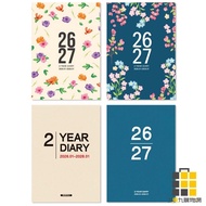 2026~2027 A5 Two-Year Monthly Plan [Nine By Nine Stationery] Diary New Year's Eve Calendar A5 2026 M