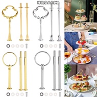 HILDARK0 Cake Stand, 2 Tier 3 Tier Cake Plate Stand, Cake Plate Handle Zinc Alloy Cake Cupcake Holde