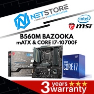 PWP MSI B560M BAZOOKA mATX & INTEL CORE I7-10700F PROCESSOR