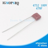 10PCS/Lot 47nF 473 100V CBB Polypropylene Film Capacitor Pitch 5mm 473 47nF 100V NEW