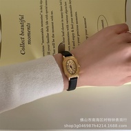 [IEKE] Celebrity Style Medieval Luxury Carved Watch Women's Light Luxury High-End Genuine Leather Li