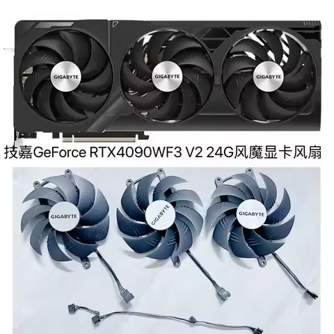 for Gigabyte GeForce RTX 4090 WF3 V2 24G Windforce Cooling Fan Replacement for Gaming Graphics Card 