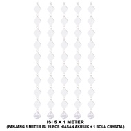 EELIC TMM-DI1M Contents 5 PCS diamond bead curtain decorations, 1 meter long