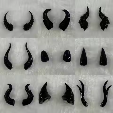 Demon Horn BJD Headwear Accessories Dragon Horn Beast Horn Dark Gothic Horn Costume Accessories Game