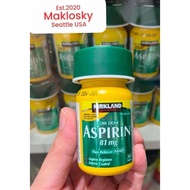 Kirkland Low Dose Aspirin 81 mg (365 Coated Tablets) | Exp. Jan 2027| Maklosky