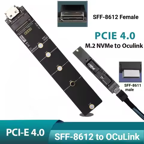 Desktop Laptops -M.2 M Key To Oculink SFF-8611 Braided Cable M.2 NVME To OCuLink M2 To SFF-8612 Adap