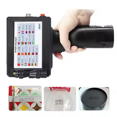 Portable Intelligent Handheld Label Inkjet Printer Production Date QR Code Encoder Supports Multiple