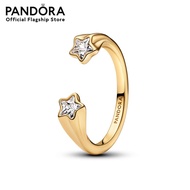 Pandora Gold Shooting star 14k gold-plated open ring