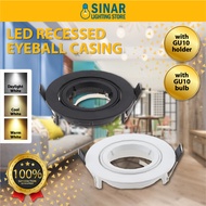 LED Recessed Ceiling Eyeball Casing GU10 Aluminium Diet-Cast Spotlight Ceiling Light Lampu Siling