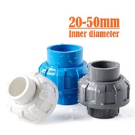 1pc PVC Union Connector Water Pipe Fittings 20mm 25mm 32mm 40mm 50mm Aquarium PVC Pipe Joints