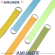 AMUNDR Exercise Straps, Adjustable D-Ring Buckle Flexibility Yoga Strap, Durable Cotton 1.8mx3.8cm F