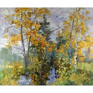 Autumn Painting Nature Landscape Impressionism Tree 油畫原作 Original Art Plein Air