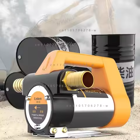 780W Electric Oil Pump AC 220V DC 12V/24V Transfer Pump Self-Priming 80L/Min Pump Fuel Dispenser