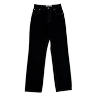 สภาพดีเยี่ยม☆กางเกงยีนส์ LOEWE รุ่น S359331XE3 ผ้าฝ้าย 100% พร้อมป้ายหนัง Anagram กระดุมหน้า สีอินดิ
