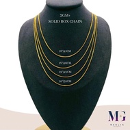 BA9 Merlin Goldsmith 22K 916 Gold Solid Box Chain (3GM+)