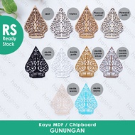 RS 8.5 x 6.2 cm MDF Mountain Triplex/ Polish/ Plywood/ Black Acrylic/ White/ Acrylic/ GoldCermin Sil