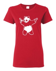 City Shirts Ladies Panda Guns 2nd Amendment T-Shirt Tee