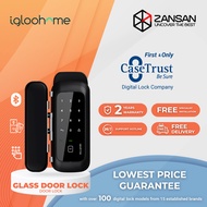 IGLOOHOME Glass Door Digital Lock  / Bluetooth / RFID Cards / Passcode / 2 Years Onsite Warranty / HDB Door / AA Batteries / Free DELIVERY [INSTALLATION INCLUDED]