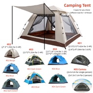 Khemah Camping Tent 1-8 Persons Outdoor Tent Family Tent Waterproof Rainproof Tent 帐篷
