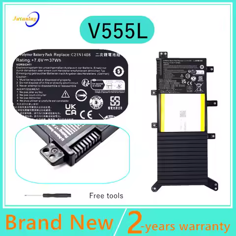 V555L Laptop Battery for ASUS VivoBook V555U 4000 V5555LB MX555 C21N1408 7.6V 37WH