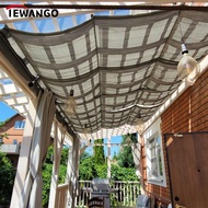 5 Colors 2mx6m Thicken Anti-UV HDPE Telescopic Wave Sun Shading Sails With Installation Parts Canopy