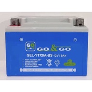 GONGO YTX9A BATERI MOTORSIKAL/BATTERY MOTORCYCLE (MODENAS ELEGAN 150/ELEGAN 200/SYM VTS 200/VTS150)