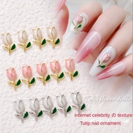 10pcs Nail Art Alloy Tulip 3D Nail Art Accessories Nail Art Sticker Tulip Nail Art Accessories