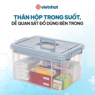 (Choose Color) Medical storage box 6576 Viet Nhat, Medical medicine box, convenient family medical m