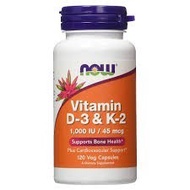 [READY STOCK] Now Foods Vitamin D-3 (D3) 1000IU & K-2 (K2) 45mcg 120 Vcap