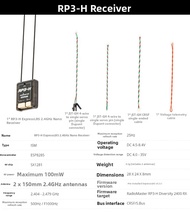 Long Range Helicopter Gyro Compatible 2.4G Dual Antenna ELRS Receiver