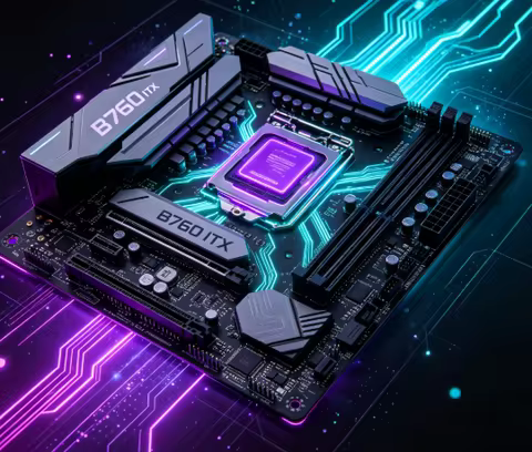 ERYING B760 ITX Motherboard DDR4 Dual Channel 64GB AC9560NGW WiFi LGA1700 for 12th 13th 14th Gen Pro