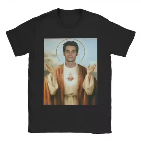 Men's T-Shirt Dylan O'Brien Jesus Maze Runner Obrien Cool Cotton Tee Shirt Short Sleeve T Shirt Roun