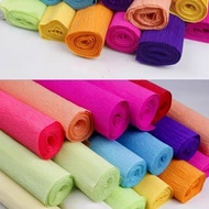 CREPE PAPER ROLL (suitable for Bouquet, hantaran, DIY craft paper art ) Kertas Crepe