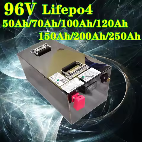 Battis power 96V 50Ah 70Ah 100Ah 120Ah 150Ah 200Ah 250Ah Lifepo4 Battery for 5KW Sightseeing+charger