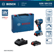 BOSCH GDR 18V-215 Professional ไขควงกระแทกไร้สาย 18V แรงบิด 215Nm โหมดอัจฉริยะ (ชุดอุปกรณ์) (รหัส 06