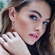 APM Monaco Pink Mother Shell Love Heart Ring Earrings Girls Simple Fashion Earrings 2022 New Style G