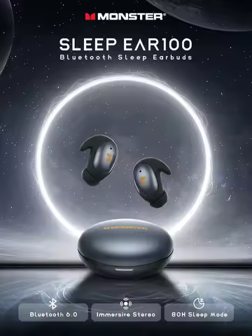 Monster Passive Noise Canceling Sleep Earphone Bluetooth 6.0 Sleep Earbuds for Side Sleepers Hifi St